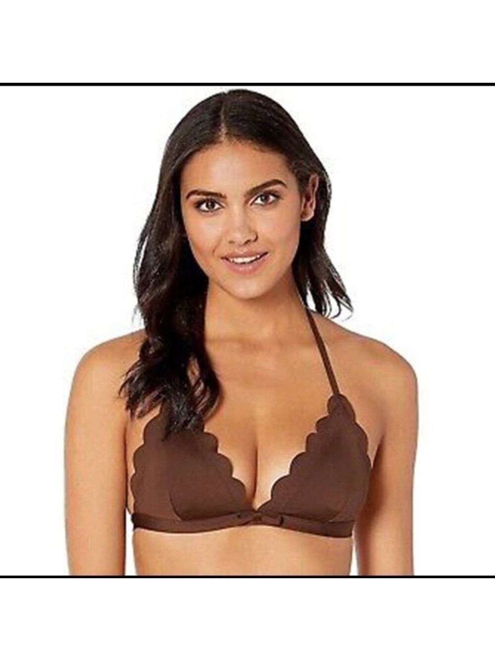 𝅺kate Spade Scalloped Edge Triangle Bikini Top NWT